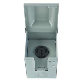 img 4 attached to 🔌 Livtor 50A RV/EV Power Outlet Box | NEMA 14-50R Weatherproof Outdoor Electrical Receptacle Plug | Enclosed & Lockable | ETL Listed | for Generators, RVs, Campers, Travel Trailers