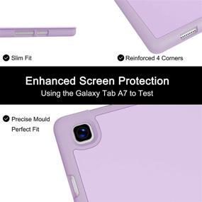 img 3 attached to 📱 Shockproof Tri-fold Stand Lightweight Smart Cover for Samsung Galaxy Tab A7 10.4 Case 2020, with Soft TPU Back, Auto Sleep/Wake - Purple, Compatible with Samsung Galaxy Tab A7 [SM-T500/T505/T507]