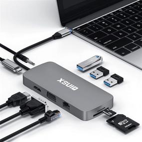 img 4 attached to 💻 Ultimate 10-in-1 USB C Docking Station: Dual Monitor, 4K HDMI, 100W PD, Thunderbolt 3, USB Ports - MacBook Pro/HP/Dell/Surface Laptops