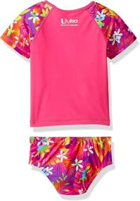 img 1 attached to 👙 Speedo Girls' UV Swim Shirt Short Sleeve Rashguard Set - Discontinued: Superior Sun Protection for Young Swimmers