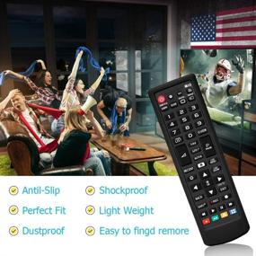 img 2 attached to 📺 2-Pack Silicone TV Remote Case for LG Remote Control AKB75095307 AKB75375604 AKB75675304 AKB74915305 - Protective Cover, Shockproof Holder Skin Sleeve - Black