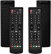 📺 2-pack silicone tv remote case for lg remote control akb75095307 akb75375604 akb75675304 akb74915305 - protective cover, shockproof holder skin sleeve - black logo