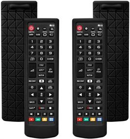 img 4 attached to 📺 2-Pack Silicone TV Remote Case for LG Remote Control AKB75095307 AKB75375604 AKB75675304 AKB74915305 - Protective Cover, Shockproof Holder Skin Sleeve - Black