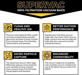 img 2 attached to 🔍 VEVA 10 Pack Premium Vacuum Filter Bags Type J 9067300 for Shop Vacuum 15-22 Gallon Vac - 90673: Enhanced Filtration for Efficient Cleaning