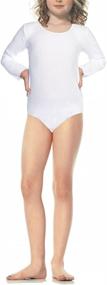 img 3 attached to Stylish Girl's Long Sleeve Bikini Leotard Bodysuit with Snap Crotch Closure - Perfect for Layering