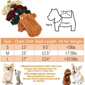 img 3 attached to Stay Cozy with SunteeLong: Stylish Dog Sweaters in 4 Colors for Your Furry Friends!