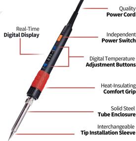 img 1 attached to YIHUA Adjustable Temperature Soldering Iron: Ideal Range of 194-896°F