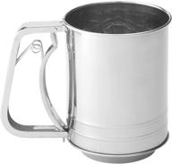 efficient and easy-to-use 3-cup stainless steel flour sifter by mrs. anderson’s baking logo