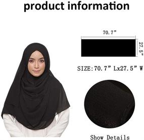 img 3 attached to 🧕 LMVERNA Chiffon Muslim Scarves: Elegant Accessories for Women's Modest Fashion