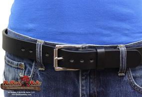 img 1 attached to Bullhide Belts - Men's Leather Belts with Smooth Thickness in Inches for Stylish Accessories