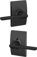 🔒 schlage f10 lat 622 cen latitude door lever: stylish matte black passage lock logo