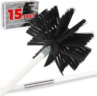 holikme 15-foot dryer vent cleaning brush, lint remover, extendable up to 15 feet, synthetic brush head, compatible with or without power drill logo