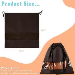 img 2 attached to 👜 Ibnotuiy 10Pcs Non-Woven Fabric Handbag Storage Organizer Drawstring Bag Dust Cover - Medium Size with Dustproof Protection