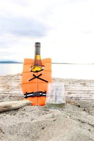 img 1 attached to 🍷 Boston Warehouse Life Preserver Wine Bottle Cover: Nautical Elegance for Wine Lovers