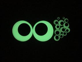 img 3 attached to 👀 Glow-in-the-Dark Luminous Giant Wiggle Eyes - 3 Inches (6 Pack) with Self Adhesive, including 2 Bonus Googly Eyes Pack