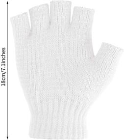 img 3 attached to Cooraby Fingerless Gloves: Stylish Knitted Stretchy Men's Accessories for Gloves & Mittens