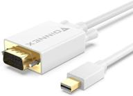 кабель mini displayport/thunderbolt на vga длиной 6 футов - адаптер видеовыхода совместимый с microsoft surface pro 6 5 4 3, mac, macbook pro, air, surface book - подключение к монитору, проектору, телевизору - кабель mini dp на vga. логотип