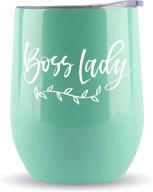 women boss gifts - 12oz large wine tumbler/mug - funny gift idea for girl bosses, lady bosses, female bosses, office appreciation логотип