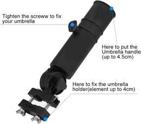 img 1 attached to 🏌️ Golf Cart Accessories: VGEBY Adjustable Golf Umbrella Holder for Trolley