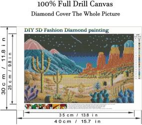 img 3 attached to 🌵 Premium DIY Diamond Painting Kit - Desert Plants, Starrynight Design - Full Drill 5D Diamond Art Gem Painting, Rhinestone Embroidery Cross Stitch - Perfect for Adults, Kids - Home Wall Decor - 30x40cm