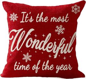 img 3 attached to 🎅 Winter Bliss: Snowflake Merry Christmas Blessing Gift Pillowcase 18x18 inches