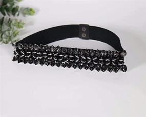 img 1 attached to Dorchid Rhinestone Crystal Waistband Champagne Women's Accessories for Belts