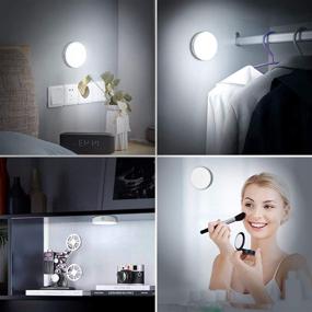 img 3 attached to 🔦 FERSWE Rechargeable Tap Lights, Dimmable Touch Night Lights with 1000mAh Large Battery, Stick-on Lights for Closet, Bedroom, Bathroom, and Cabinet - Pack of 2