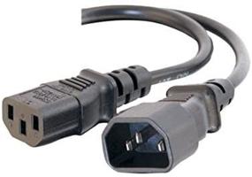 img 2 attached to 🔌 C2G Power Cord 03141 - 6 Feet (1.82 Meters), Short Computer Extension Cord, 18 AWG, Black