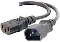 🔌 c2g power cord 03141 - 6 feet (1.82 meters), short computer extension cord, 18 awg, black logo