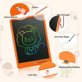 img 2 attached to LCD Writing Tablet CARRVAS 10 Inch Colorful Drawing Pad For Kids Erasable Reusable Electronic Doodle Board Educational Learning Toy Gifts For 3 4 5 6 7 Years Old Toddler Boys Girls Home School(Orange)