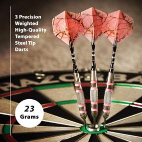 img 3 attached to 🐱 Fat Cat Realtree APC Pink Camo Steel Tip Darts with Case - 23g