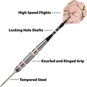 img 2 attached to 🐱 Fat Cat Realtree APC Pink Camo Steel Tip Darts with Case - 23g