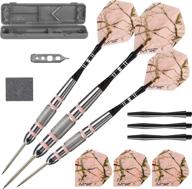 🐱 fat cat realtree apc pink camo steel tip darts with case - 23g логотип