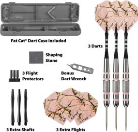 img 1 attached to 🐱 Fat Cat Realtree APC Pink Camo Steel Tip Darts with Case - 23g