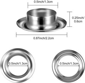 img 3 attached to Pangda Grommet Eyelets Tool Kit - Grommet Setting Tool and 100 Sets Eyelets with Storage Box (1/2 Inch Diameter, Silver)