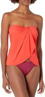 👗 vince camuto women's draped bandini: stylish women's clothing and swimwear logo