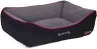 🛌 medium self-heating box bed, 60x50cm, black - scruffs thermal bed logo