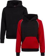 👕 quad seven boys' sweatshirt - 2 pack fleece pullover or full zip hoodie (sizes 8-18) logo