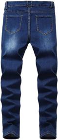img 3 attached to Kihatwin Skinny Ripped Distressed Zipper Boys' Jeans Clothing