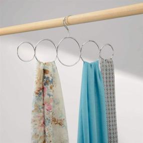 img 3 attached to 👗 InterDesign Classico Scarf Closet Organizer Hanger: No-Snag Storage for Scarves, Ties, Belts, and More - Chrome Finish