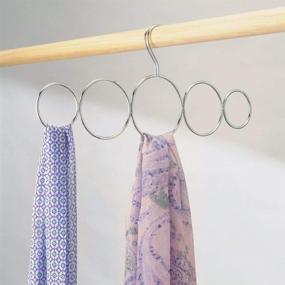 img 1 attached to 👗 InterDesign Classico Scarf Closet Organizer Hanger: No-Snag Storage for Scarves, Ties, Belts, and More - Chrome Finish