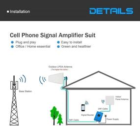 img 1 attached to 📶 Усилитель сигнала мобильного телефона Verizon AT&T T-Mobile 700МГц Band 12 13 17: 4G репитер-усилитель для дома и офиса, повышает сигнал LTE мобильного телефона на 70 дБ в площади до 5000 кв. футов.