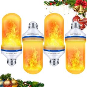 img 4 attached to 🔥 CPPSLEE Christmas Decorations Outdoor Indoor: Flame Light Bulb with Gravity Sensor - 4 Mode LED Fire Bulbs for Home Decor (Yellow, 4 pcs)