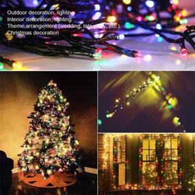 img 1 attached to 🌈 Colorful Indoor/Outdoor String Lights: 8 Flash Changing Modes, 39ft 100LEDs, Waterproof Fairy Twinkle Decorative Lights for Party/Christmas/Patio/Home - USB Powered (Includes Power Adapter)