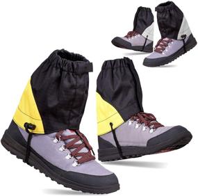 img 4 attached to 🏞️ Waterproof Low Ankle Gaiters for Hiking - 2 Pairs Leg Boots Cover, Breathable & Adjustable – Perfect for Hiking, Walking, Cycling, Hunting, Fishing, Backpacking, Camping & Climbing