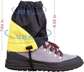 img 3 attached to 🏞️ Waterproof Low Ankle Gaiters for Hiking - 2 Pairs Leg Boots Cover, Breathable & Adjustable – Perfect for Hiking, Walking, Cycling, Hunting, Fishing, Backpacking, Camping & Climbing