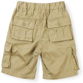 img 1 attached to Boys' Cotton Cargo Shorts with Multiple Pockets - Mesinsefra Boys Clothing