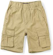 boys' cotton cargo shorts with multiple pockets - mesinsefra boys clothing logo