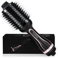 🔥 one step hot air brush and volumizer blow dryer - hair dryer brush with negative ions, straightener styler logo