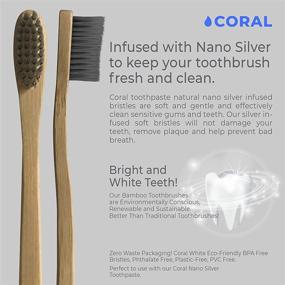 img 3 attached to 🌿 Coral Nano Silver Infused Bamboo Toothbrush - Natural, Biodegradable, Eco-Friendly, BPA-Free - 4 Pack